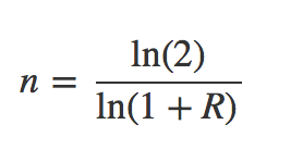 Fórmula interés compuesto para duplicar capital